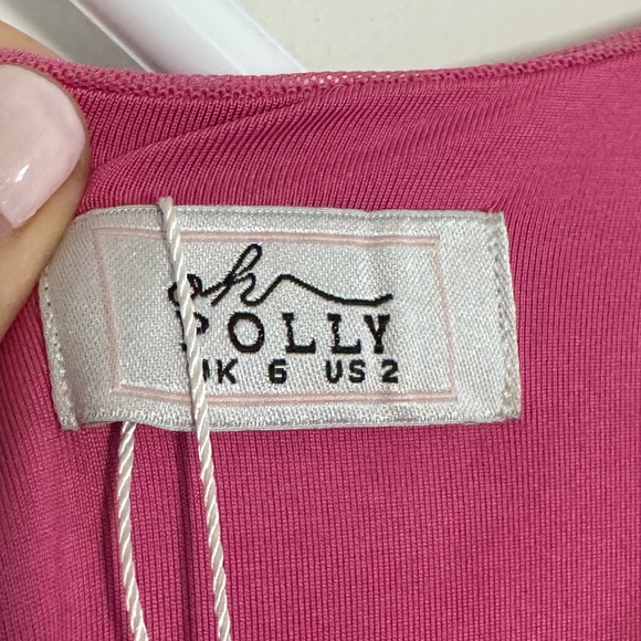 Oh Polly - Hot Pink Rhinestone Cut-out Dress - Picture 3 of 9